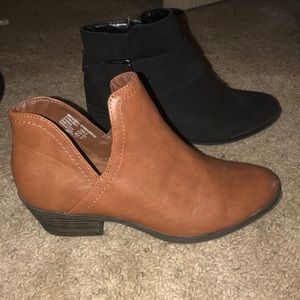 Two pairs of ankle boots. Both only worn once!